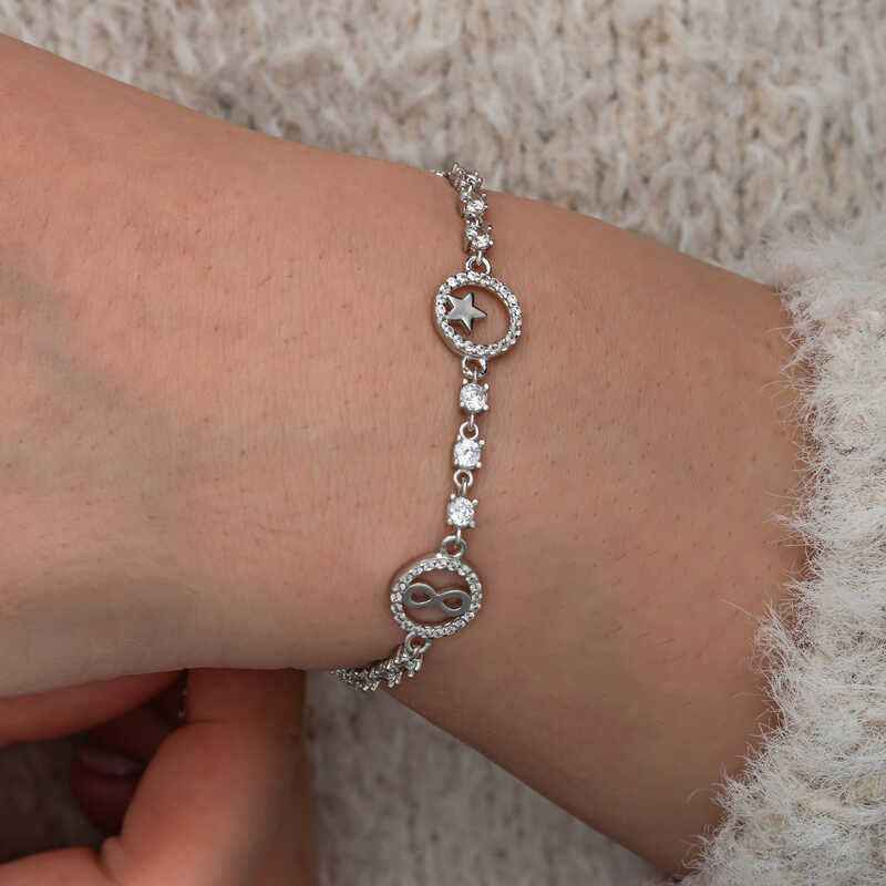 Luck Inside Hoop Women's Silver Bracelet