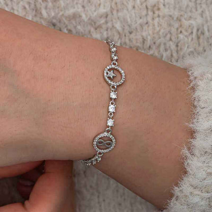 Luck Inside Hoop Women's Silver Bracelet