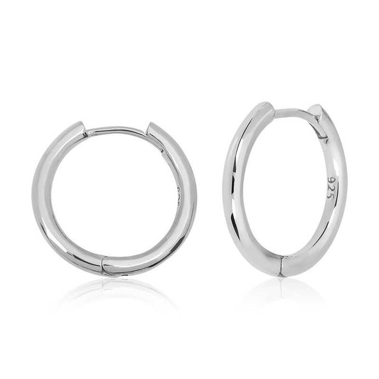 Boucles d'oreilles créoles en argent pour femme