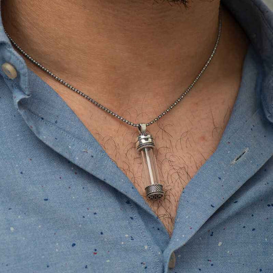 Openable Locket Case Silver Necklace