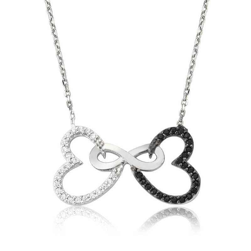 Two Heart Infinity Women's Silver Necklace