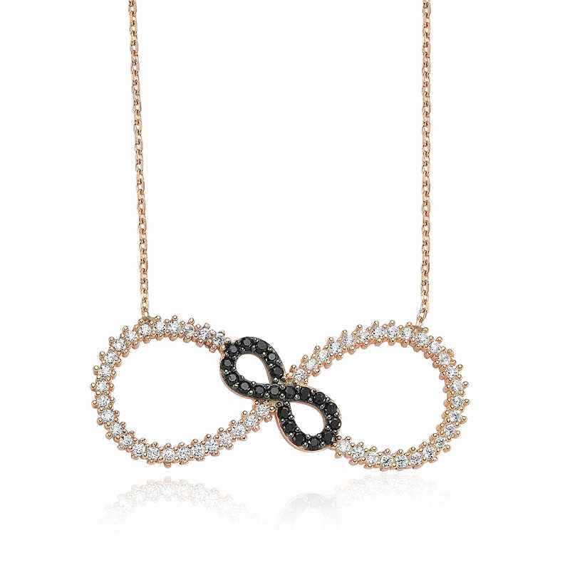 Double Infinity Women's Silver Necklace