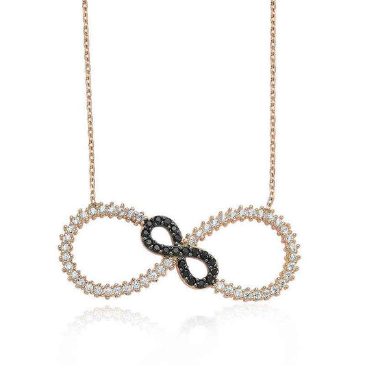 Double Infinity Women's Silver Necklace