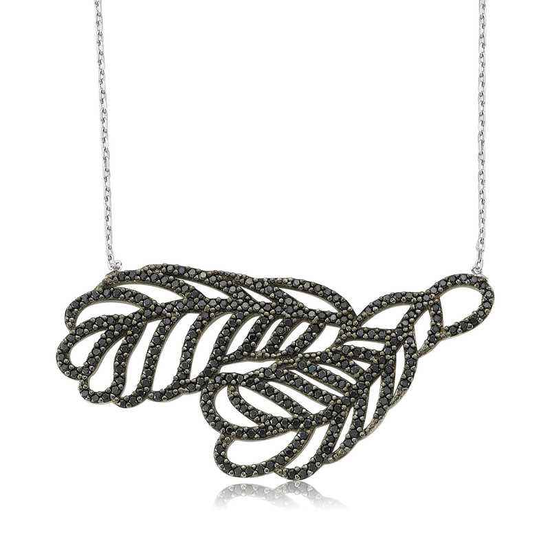 Two Leaf Women's Silver Necklace