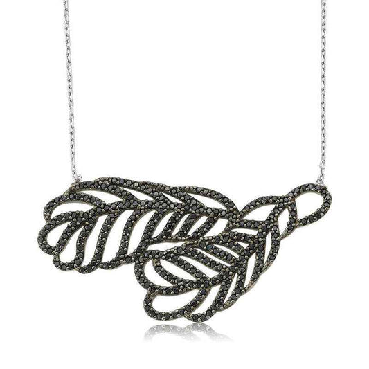 Two Leaf Women's Silver Necklace