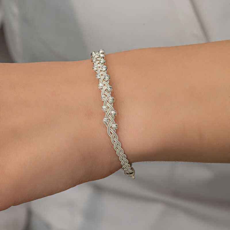 Kazaziye Knit Silver Bracelet