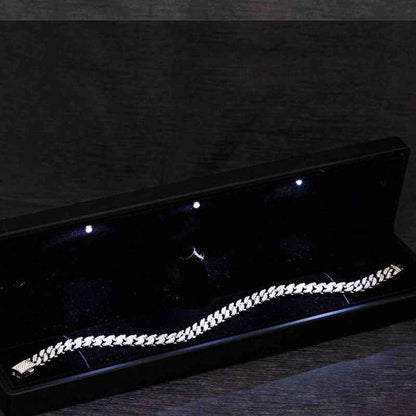 Lighted Box Stone Gourmet Women's Silver Bracelet