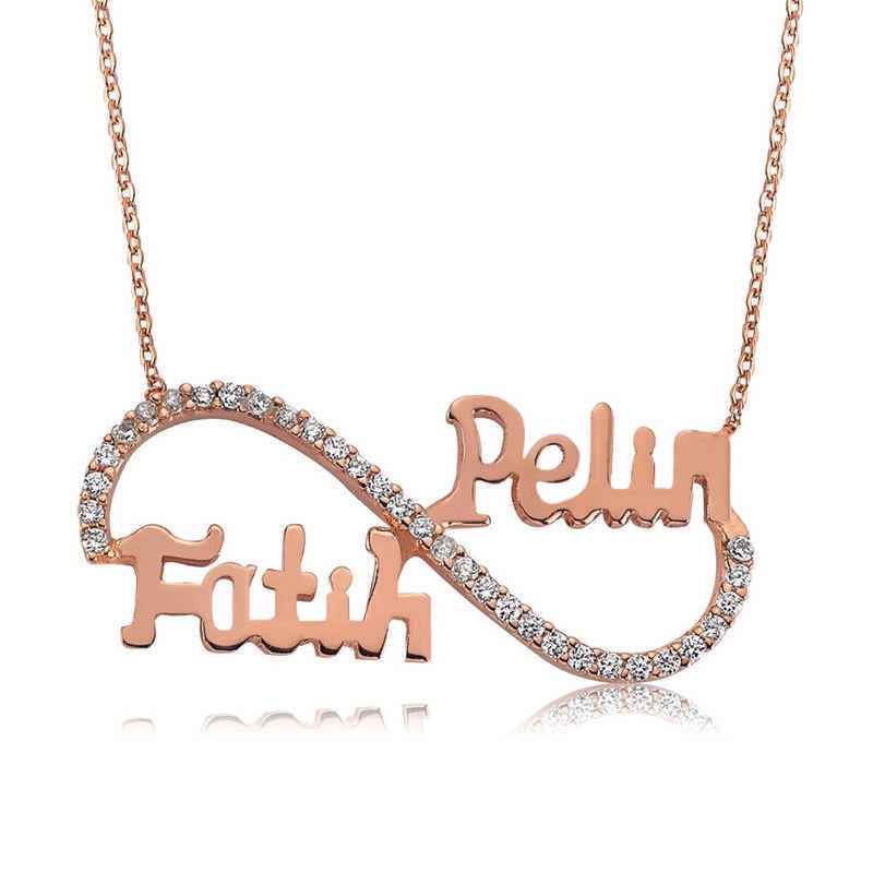 Name Engraved Infinity Women's Silver Necklace