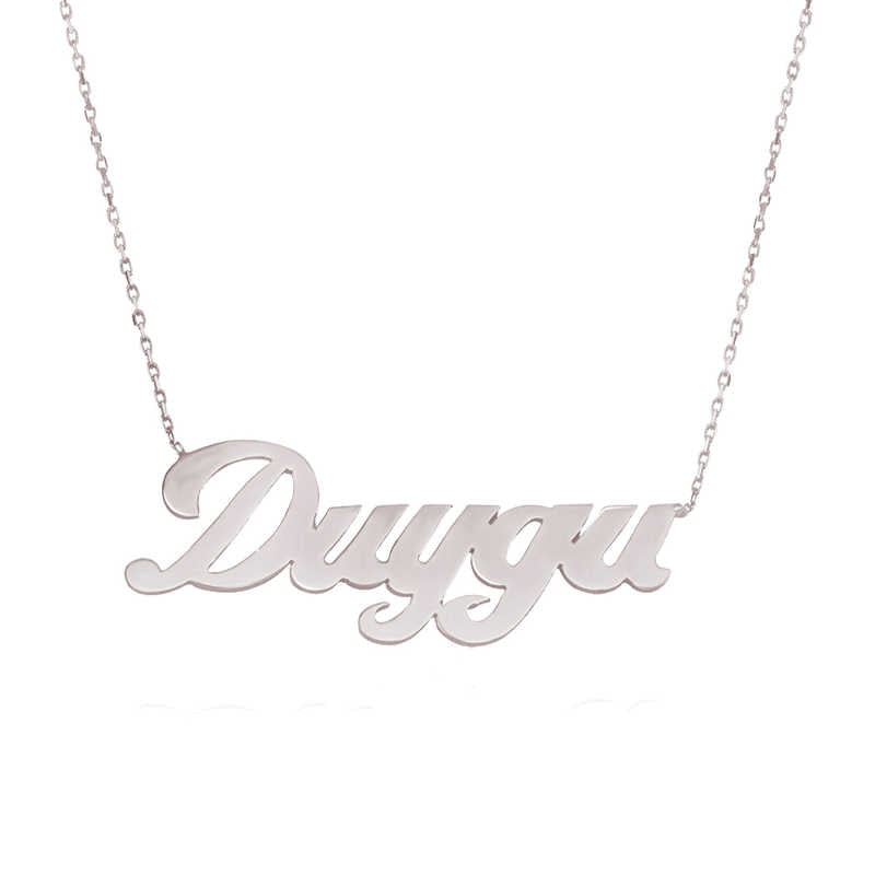 Collier en argent pour femme avec nom personnalisé