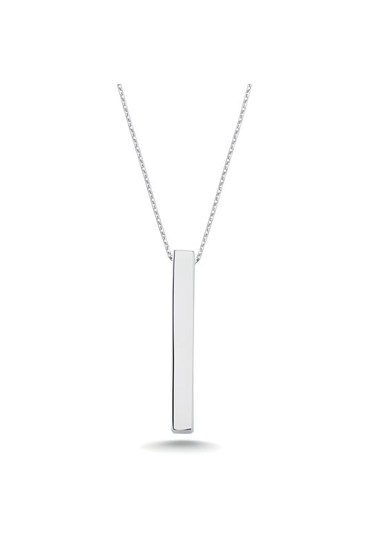 Collier en argent pour femme avec barre