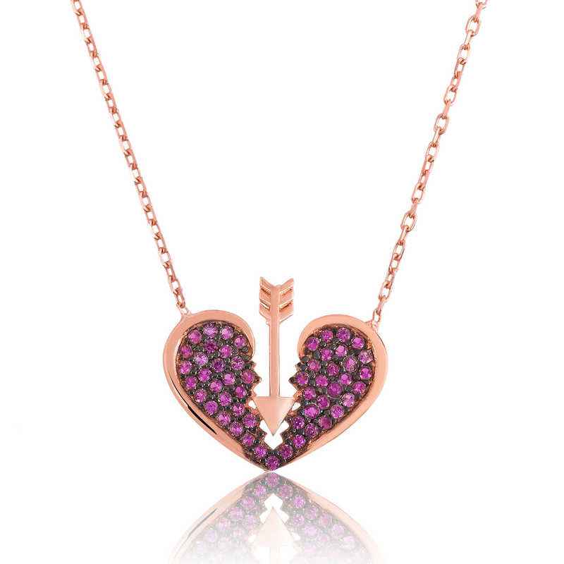 Heart Arrow Women's Silver Necklace