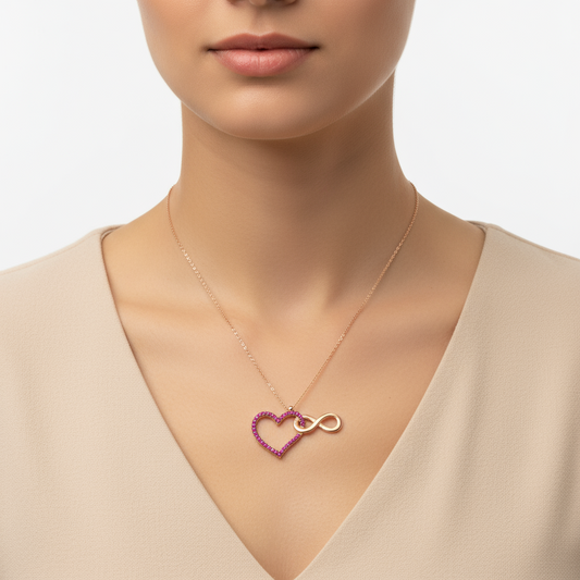 Collier en argent Mon cœur est à toi pour toujours