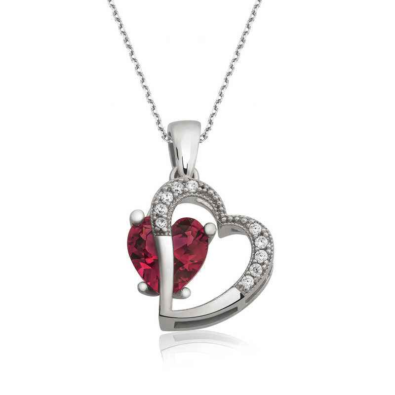 Heart-Shaped Women's Silver Necklace