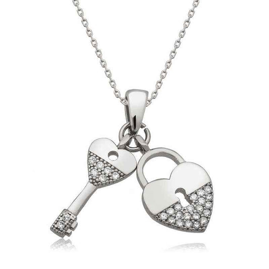 Key to My Heart Women's Silver Necklace