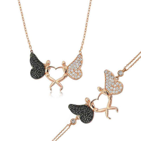 Heart Angel Women's Silver Set