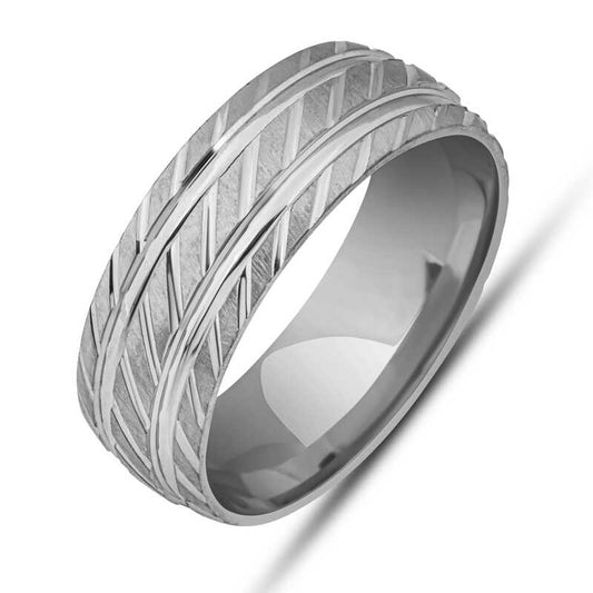Silver Pencil Rhodium Ring