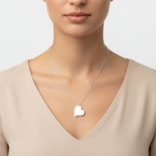 Herz Damen Silber Halskette