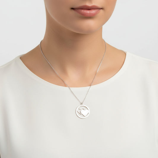 Herz Damen Silber Halskette 