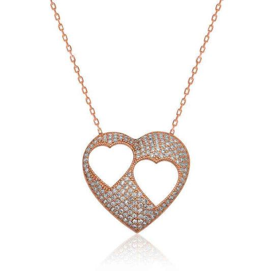 Heart-Shaped Women's Silver Necklace
