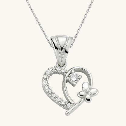 Heart-Shaped Women's Silver Pendant