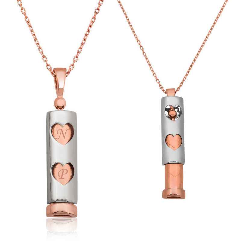 Heart Bar Silver Necklace