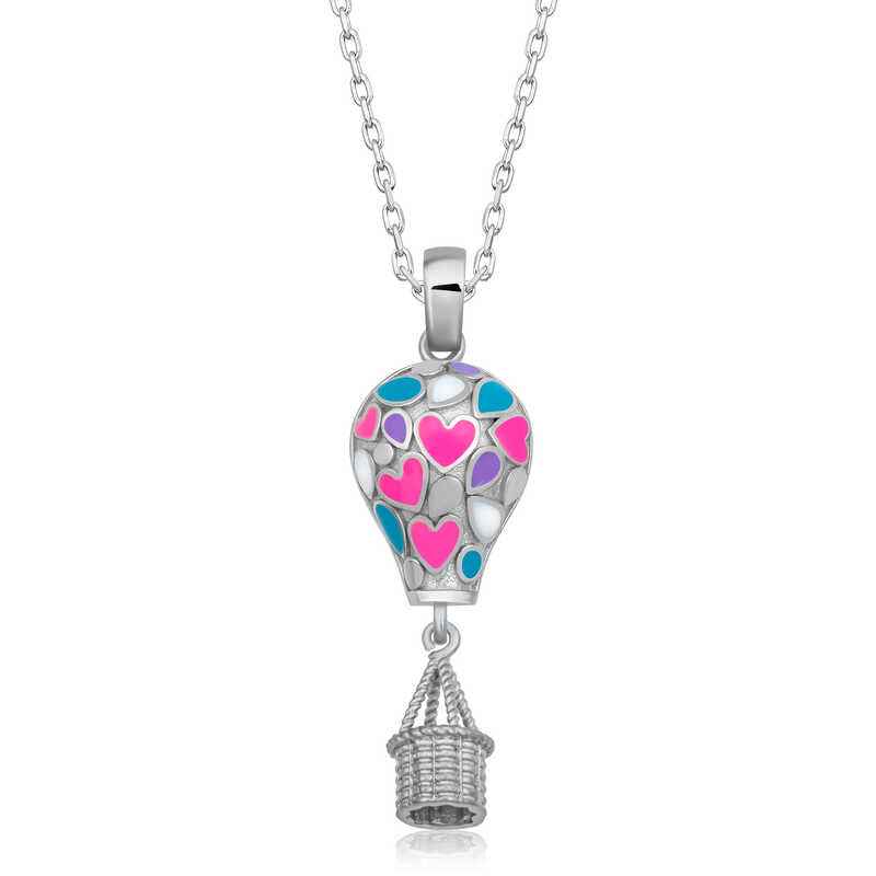 Heart Balloon Cappadocia Women's Silver Necklace