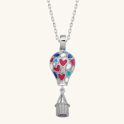 Herzballon Kappadokien Damen Silber Halskette