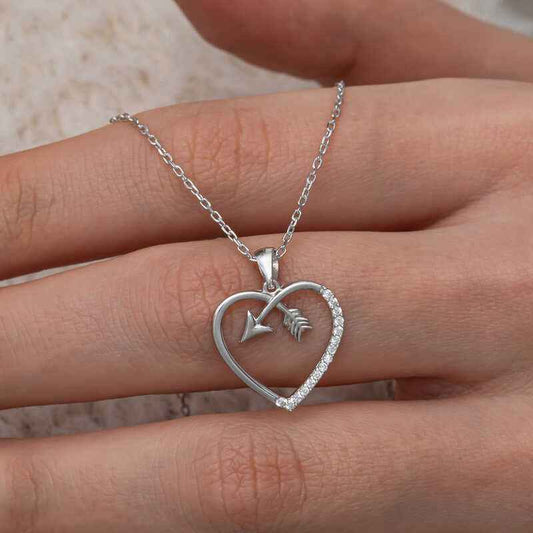 Heart Arrow Women's Silver Necklace