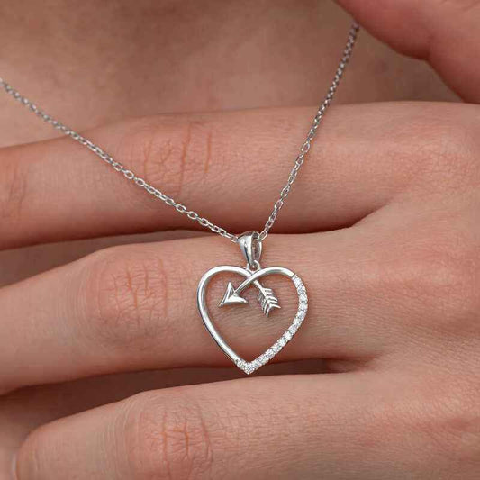 Heart Arrow Women's Silver Necklace