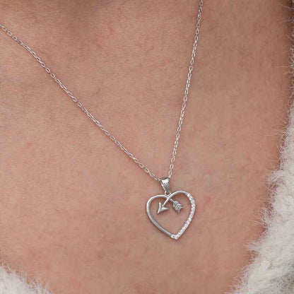 Heart Arrow Women's Silver Necklace