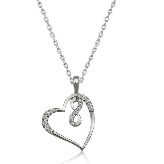 Heart Infinity Women's Silver Necklace