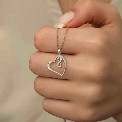 Heart Infinity Women's Silver Necklace