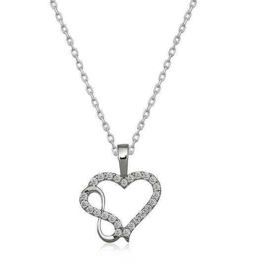 Heart Infinity Women's Silver Necklace