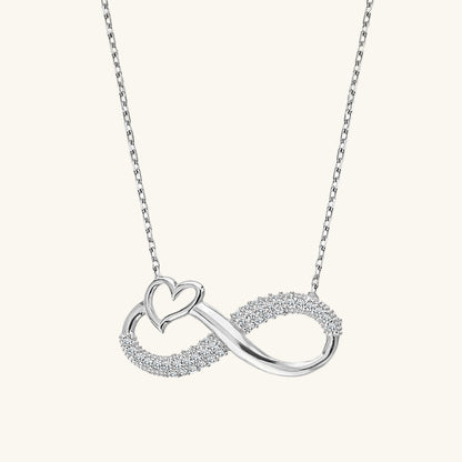Heart Infinity Women's Silver Necklace