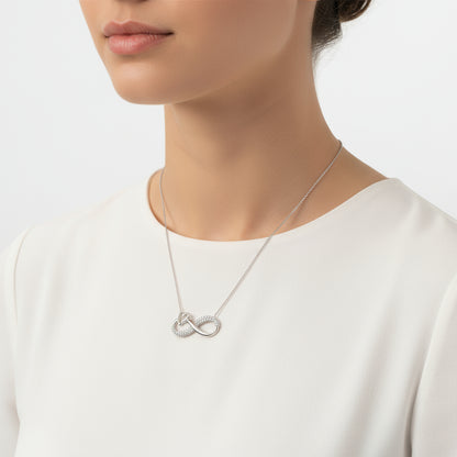 Heart Infinity Women's Silver Necklace