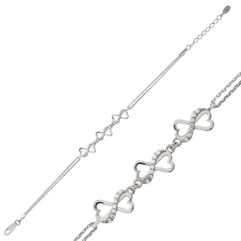 Heart Infinity Silver Bracelet