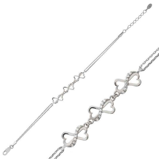 Heart Infinity Silver Bracelet