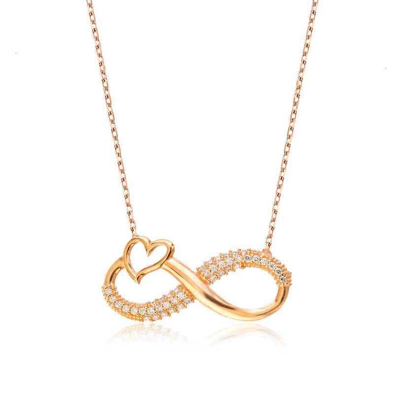 Heart Infinity Women's Silver Necklace