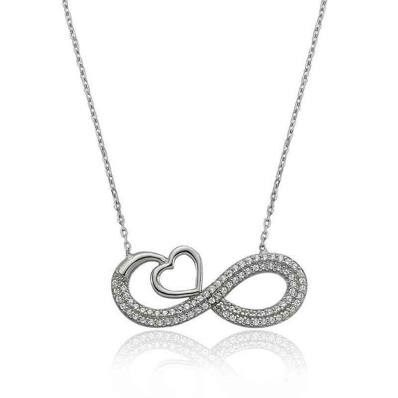 Heart Infinity Women's Silver Necklace