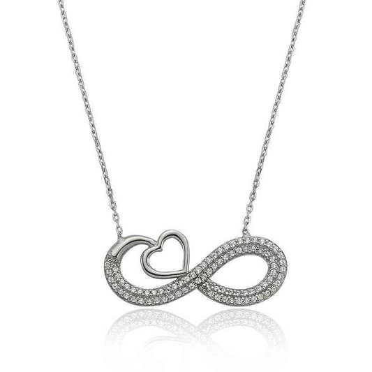 Heart Infinity Women's Silver Necklace