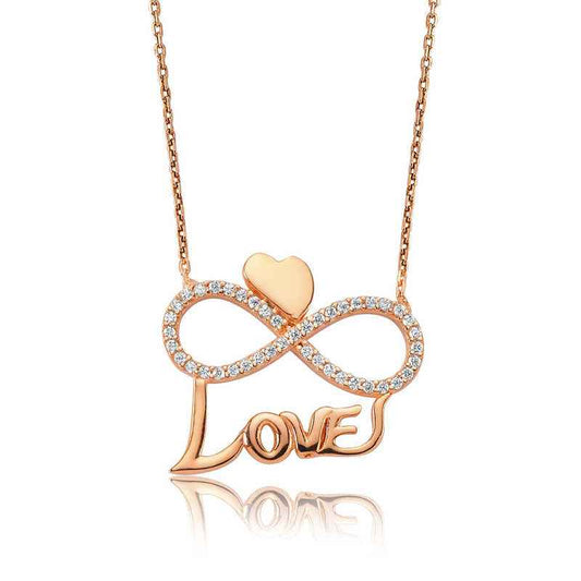 Heart Infinity Love Women's Silver Necklace