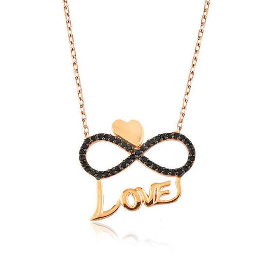 Heart Infinity Love Women's Silver Necklace