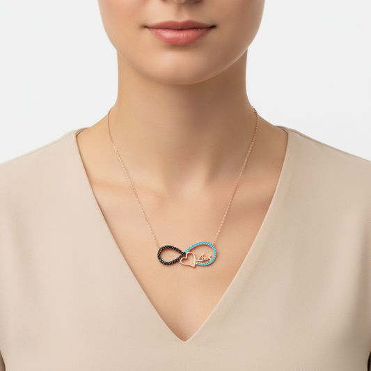 Heart Infinity Women's Silver Necklace