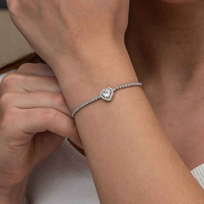Gold Plated Heart Waterway Silver Bracelet