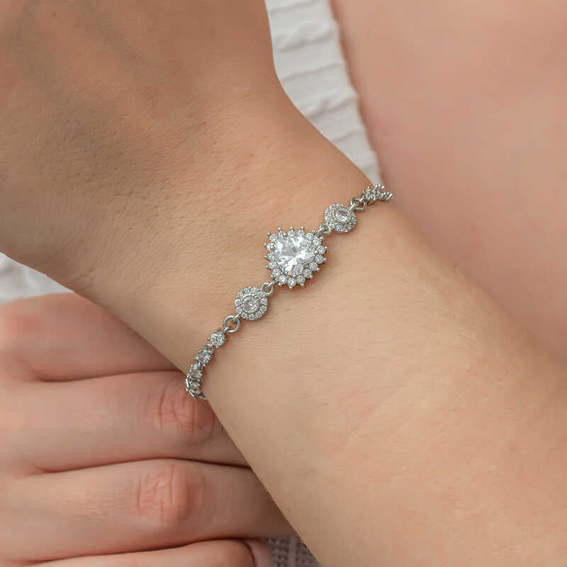 Bracelet en argent pour femme Heart Waterway