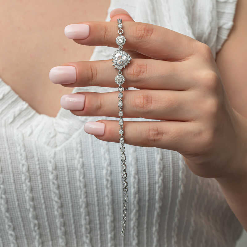 Bracelet en argent pour femme Heart Waterway