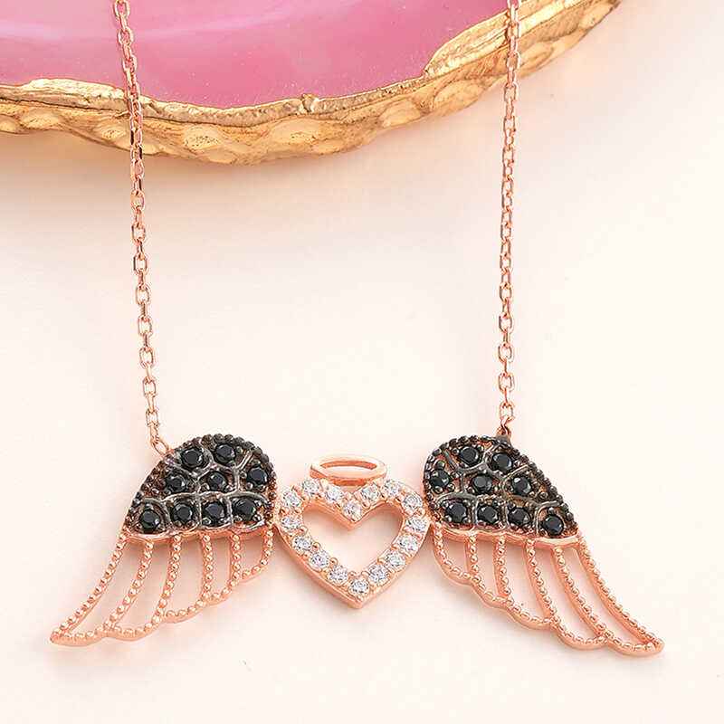 Winged Heart Women's Silver Pendant