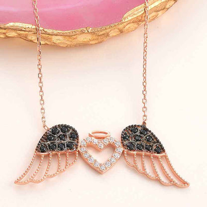 Winged Heart Women's Silver Pendant