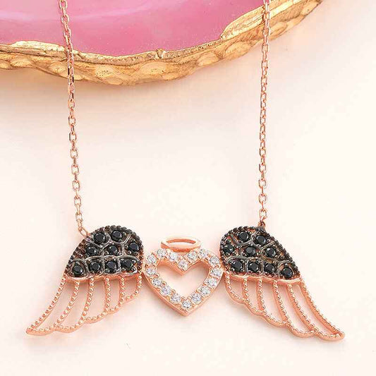 Winged Heart Women's Silver Pendant