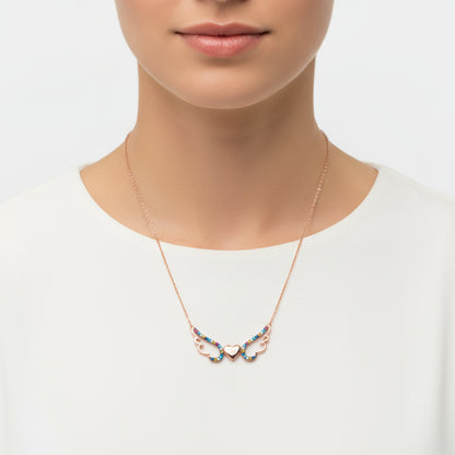 Collier en argent avec cœur ailé